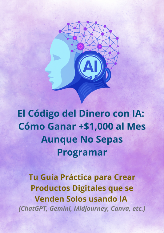 Portada del libro digital “El Código del Dinero con IA” — guía para ganar dinero, PDF.